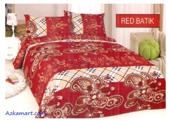 jual sprei bonita terbaru harga murah motif red batik