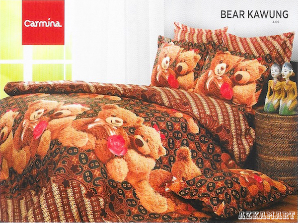 sprei carmina batik modern terbaru motif bear kawung