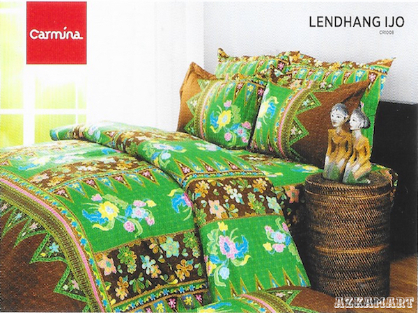 sprei carmina batik modern terbaru motif lengdang ijo