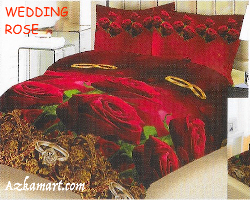 jual sprei lady rose online motif 3d terbaru wedding rose